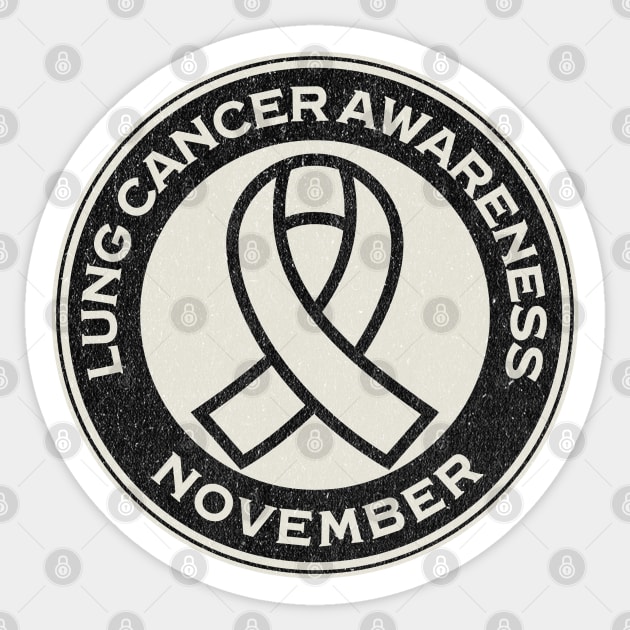 Lung Cancer Awareness November Pearl Ribbon Lung Cancer Sticker by Yesteeyear